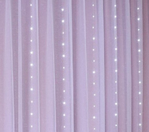 Světelný řetěz 6 x 3 m 600 LED bílá