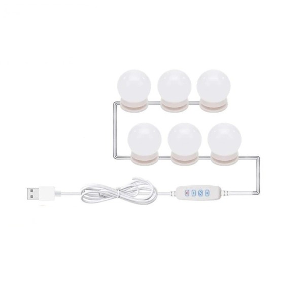 LED spegelljus 6 st 1