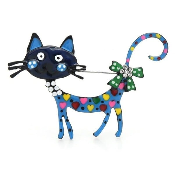 Kattbrosch blå