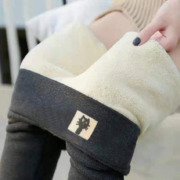 Damisolerade leggings med katt grå XL