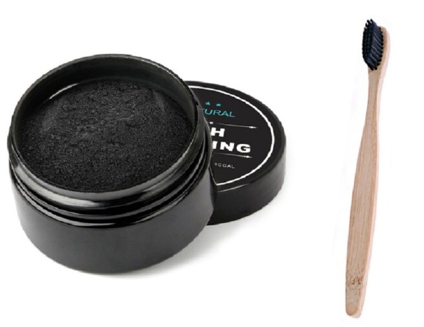 Tandblekningspulver med svart kol 30 g 1