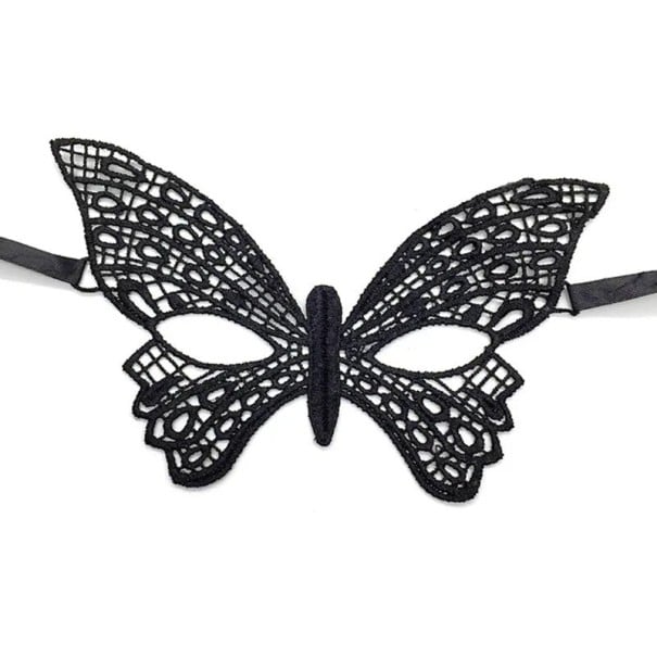Masque en dentelle avec motif de papillon 1