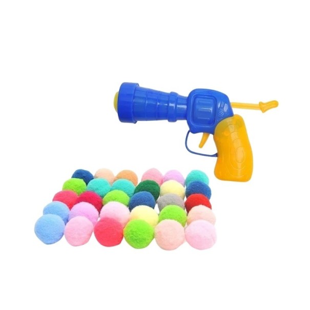 Pistol med plyschkulor 30 st 1