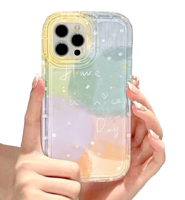 Transparent skyddsfodral med inskriptionen "Ha en trevlig dag" för Samsung Galaxy A14 5G 1
