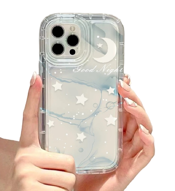 Transparante beschermhoes met sterrenmotief voor Samsung Galaxy S23 Ultra 1