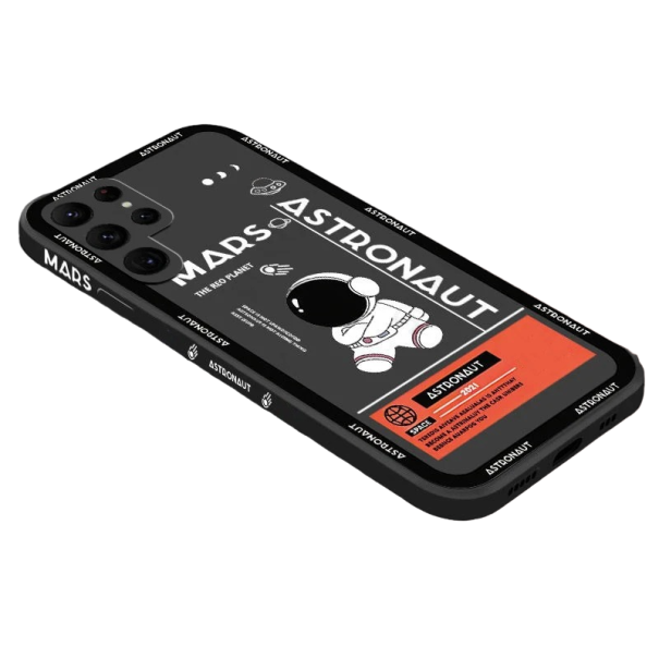 Beschermhoes met astronautmotief voor Samsung Galaxy S23 zwart