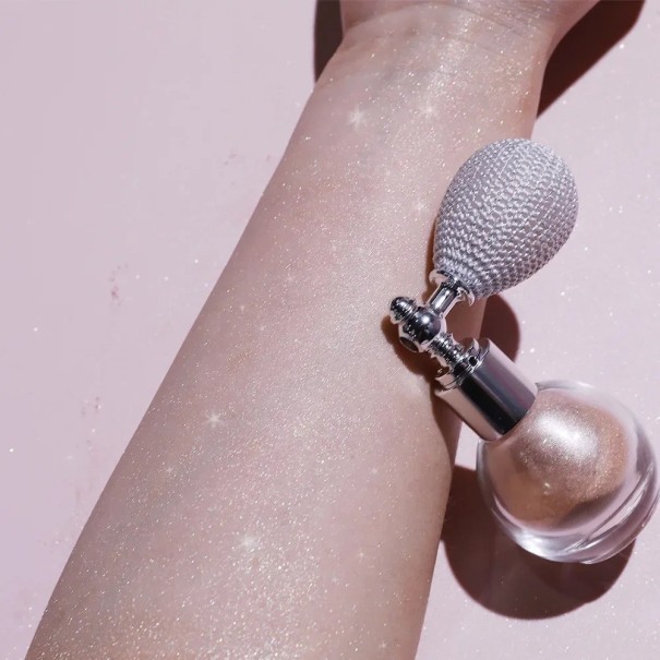 Body Glitter Spray Vattentät Body Spray med Glitter långvarig Body Bronzer Spray Highlighter rose gold