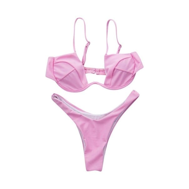 Dámské bikiny P320 světle růžová S