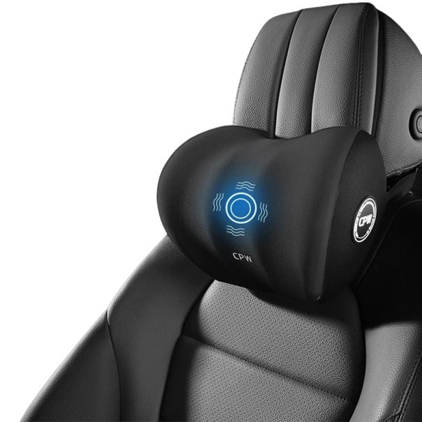 Masážní opěrka krku do auta a kanceláře Automasážní polštář do auta Vibrační opěrka Univerzální masážní přístroj černá