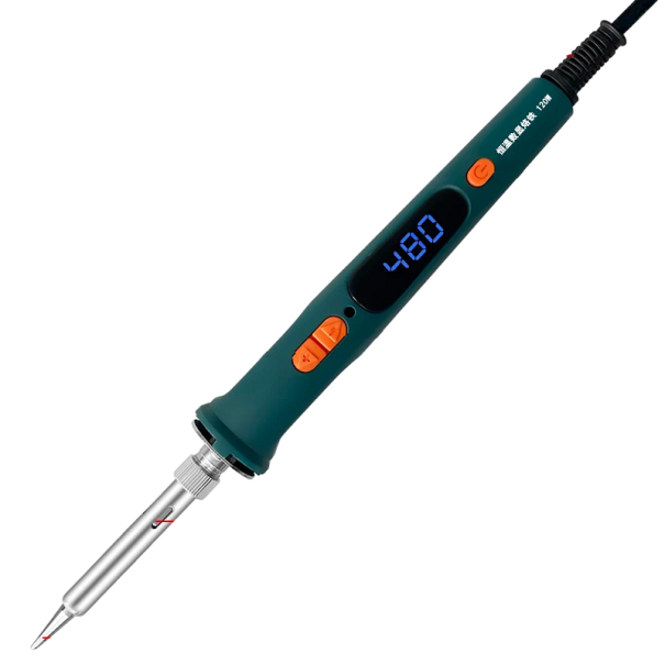 Digital lödkolv med justerbar temperatur 200-600°C Elektrisk lödpistol Elektrisk lödkolv med digital display 120 W 220V 1