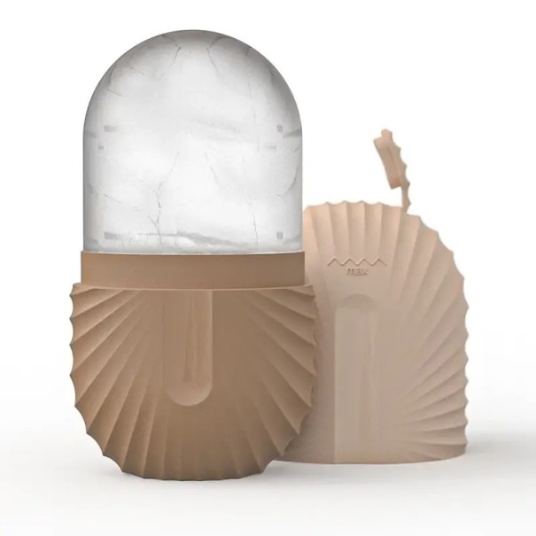 Face Ice Massage Tool Ice Roller för att stärka och konturera ansiktslyftande Ice Roller för att stimulera blodcirkulationen brun