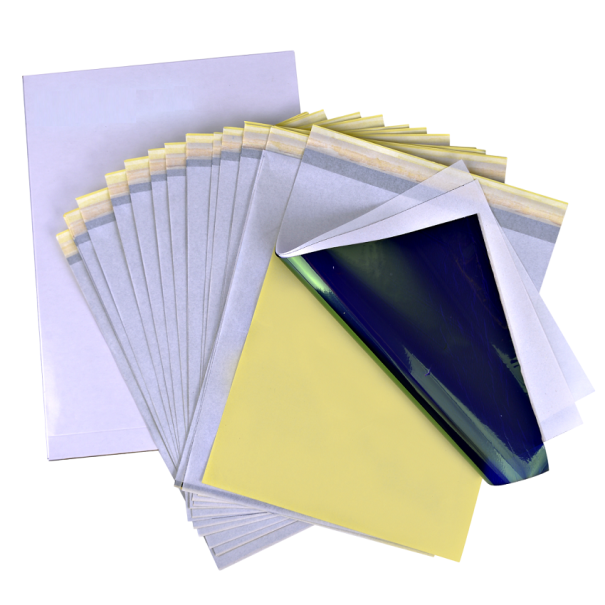 Papír pro přenos tetovacích motivů Stencil papír na potisk tetování Papír A4 do termotiskárny 10 ks 1