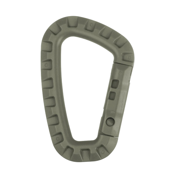 Professionell klätterkarbin 90 kg D-typ karbinhake 8,5 x 5,6 x 0,7 cm Klättertillbehör khaki