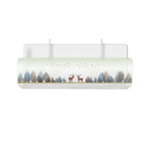 Deflektor pro klimatizaci s potiskem Větrný kryt proti přímému foukání s otvory Deflektor foukání pro klimatizaci 84 x 23 cm 1