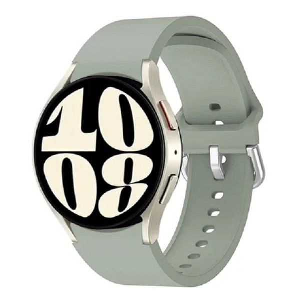 Řemínek na hodinky Samsung Galaxy Watch 4 Classic 42 mm 46 mm Gumový řemínek na hodinky khaki
