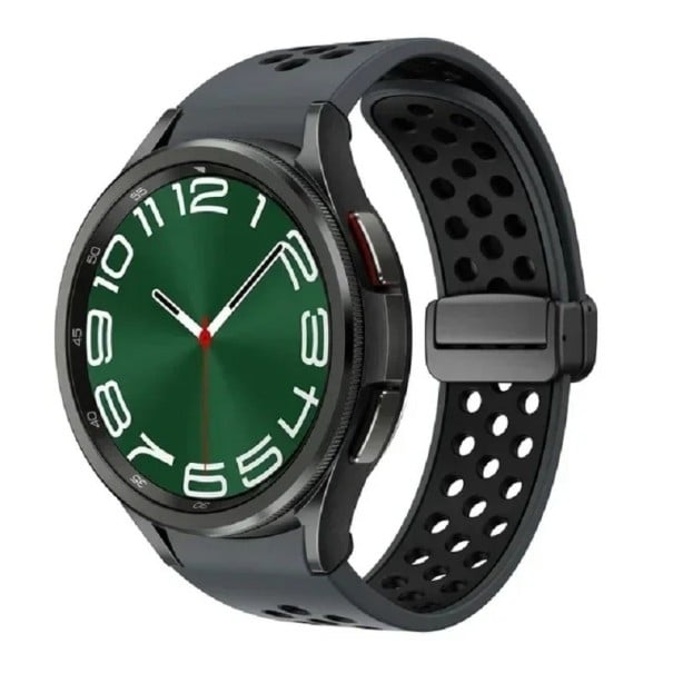 Řemínek na hodinky Samsung Galaxy Watch 6 44 mm Silikonový řemínek na hodinky tmavě šedá