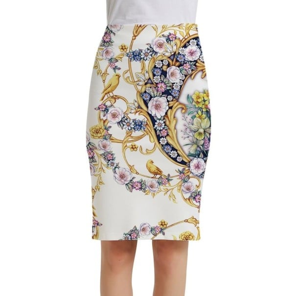 A1931 bedruckter Etuirock für Damen XL 10