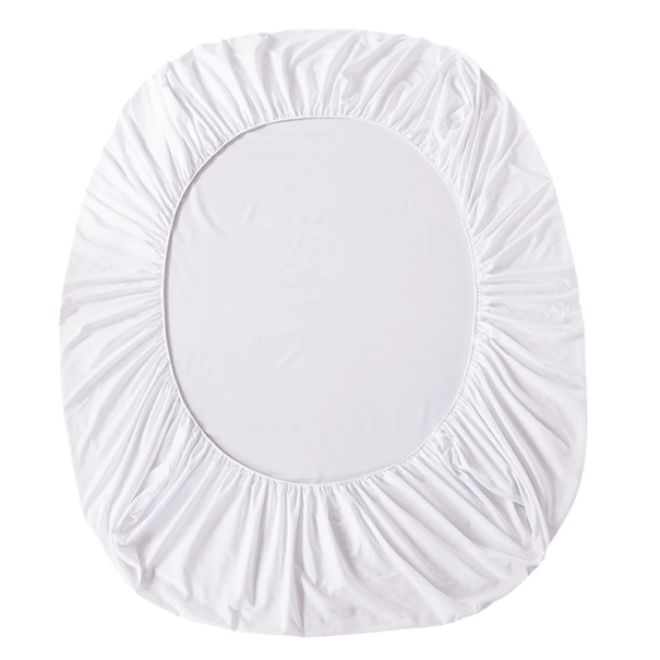 Aansluitende hoeslaken 150 × 190 × 30 cm Katoenen elastisch hoeslaken met elastiek Kleurrijk hoeslaken voor matras Tweepersoons wit