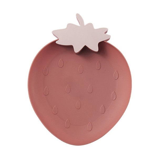 Aardbeivormig bord rood