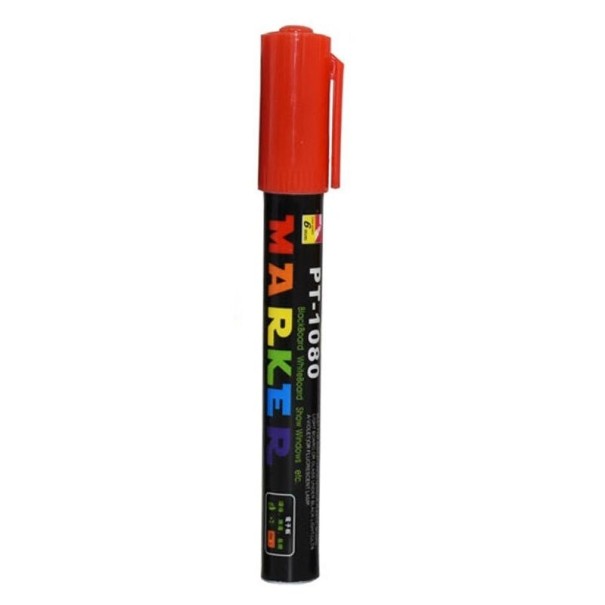 Abeja reina marcando pintura con lápiz rojo