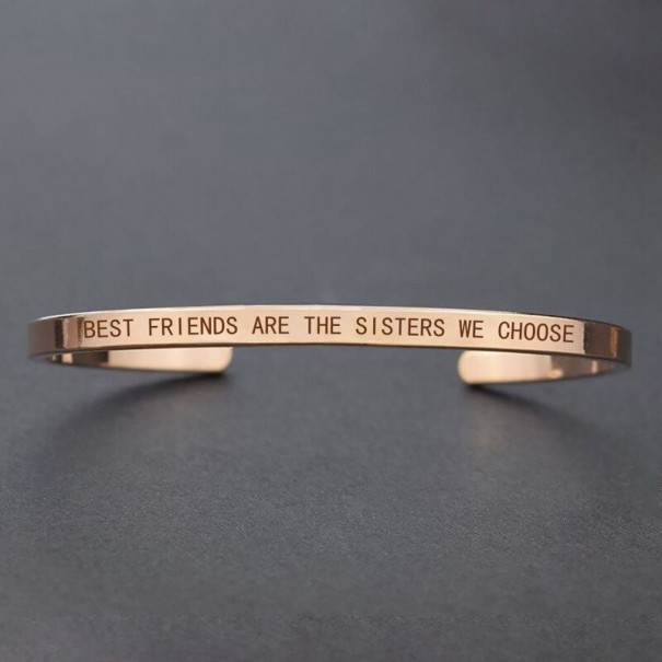 Åbent armbånd til kvinder med indskrift H386 gammelrosa 3