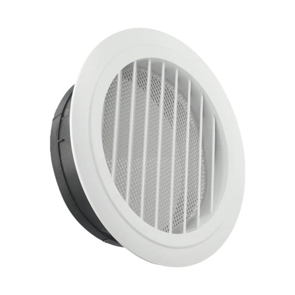 Abertura de ventilação redonda 125 mm 168x65x118 mm Grelha plástica ajustável ABS Tampa lamelar para parede e teto Tampa de ventilação resistente 1