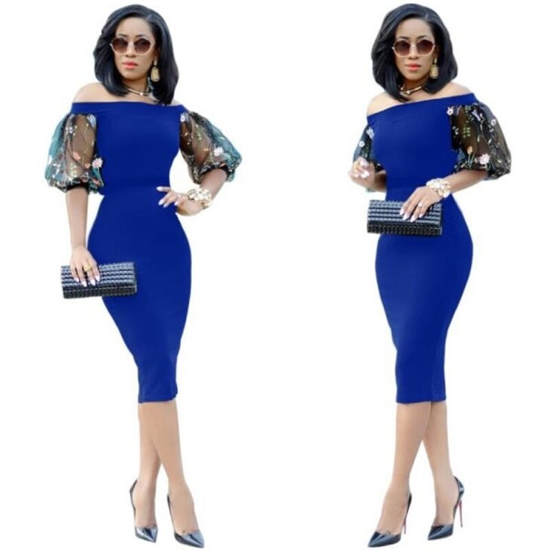 Abiti a tubino con spalle scoperte blu M