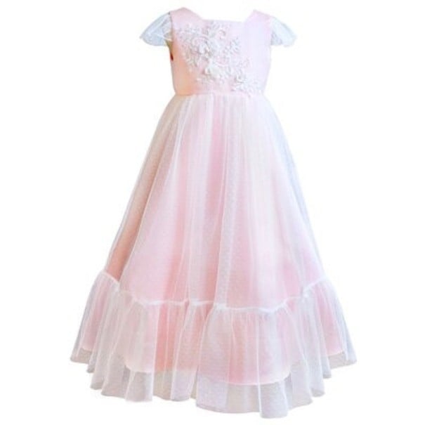 Abiti da ragazza N581 rosa chiaro 7