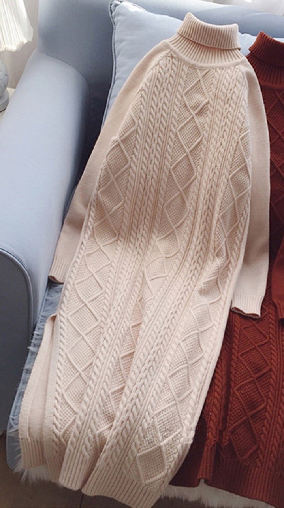 Abiti in maglia da donna A2803 color carne