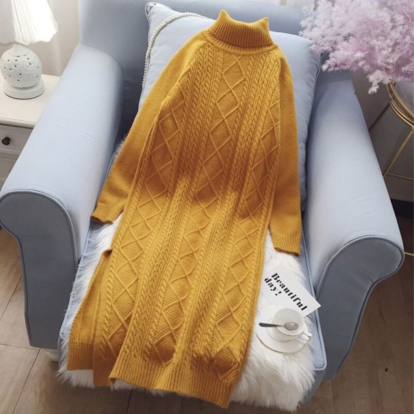 Abiti in maglia da donna A2803 ocra