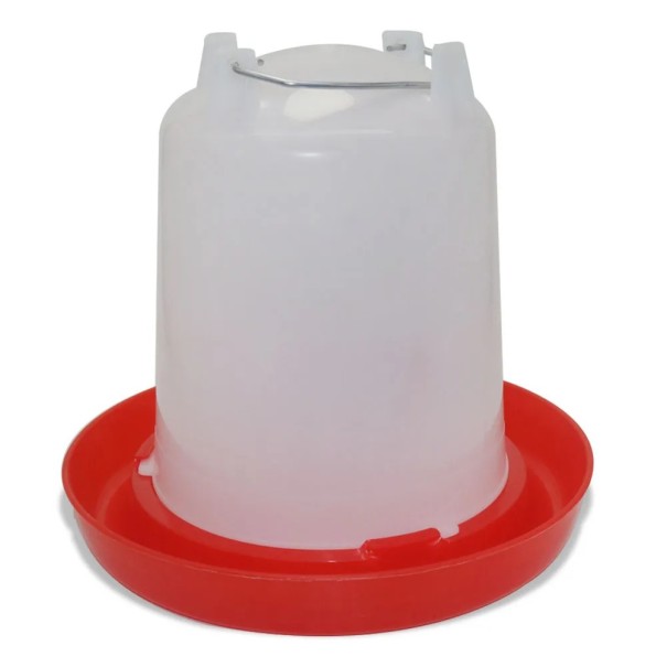 Abreuvoir en plastique pour poules et volaille 4L avec vanne de vidange Abreuvoir suspendu et sur pied pour poussins Abreuvoir à eau résistant Récipient d'alimentation pour volaille 1