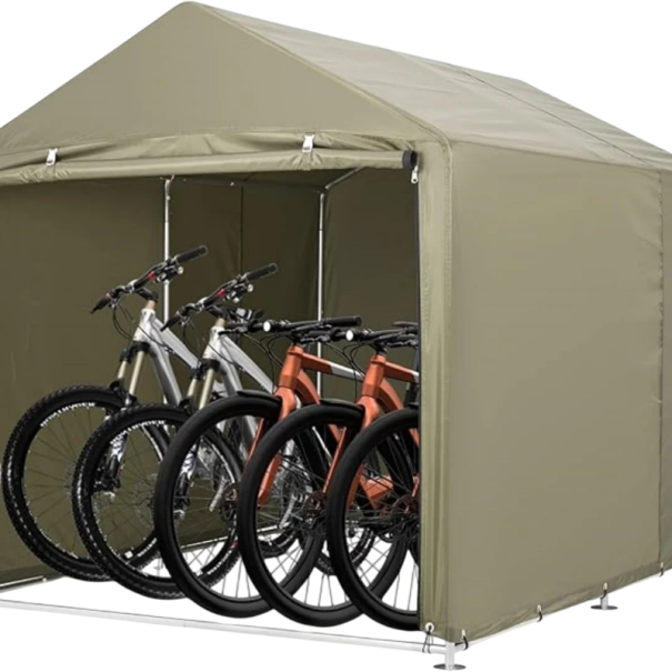 Abri pour vélos Abri étanche avec toit en triangle 159 x 219 x 175 cm Protection contre les intempéries Pour le jardin et la cour vert