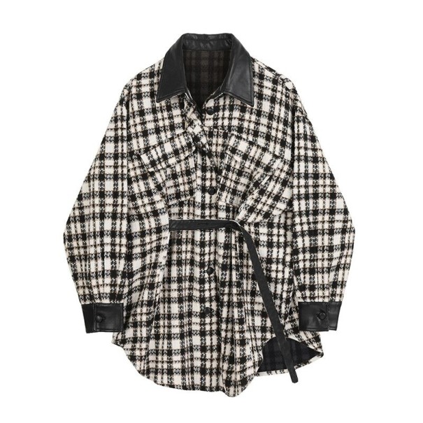 Abrigo de cuadros para mujer P2204 M