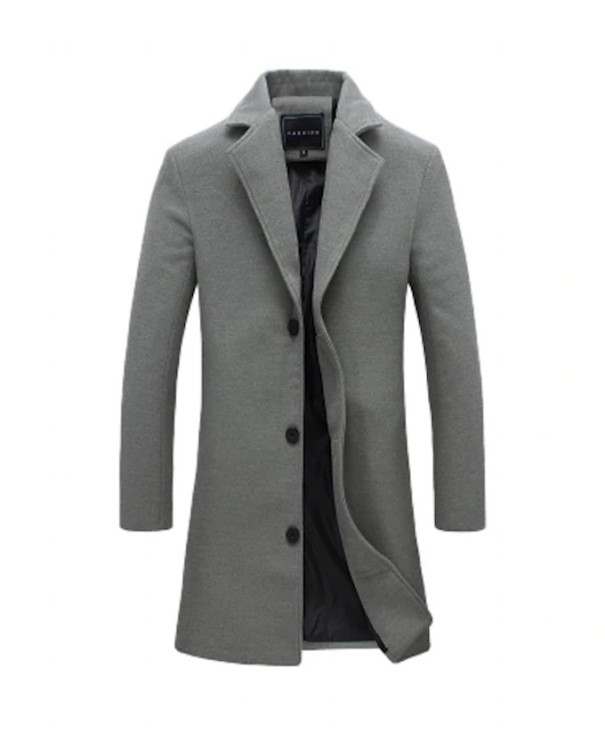 Abrigo de hombre J3168 gris claro XXS