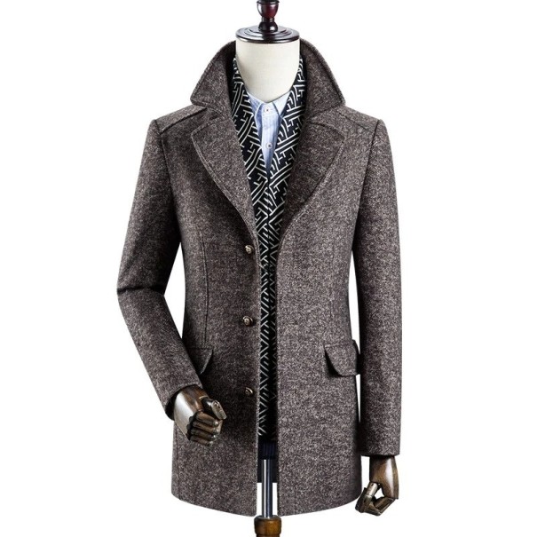 Abrigo de invierno para hombre S131 marrón M 1