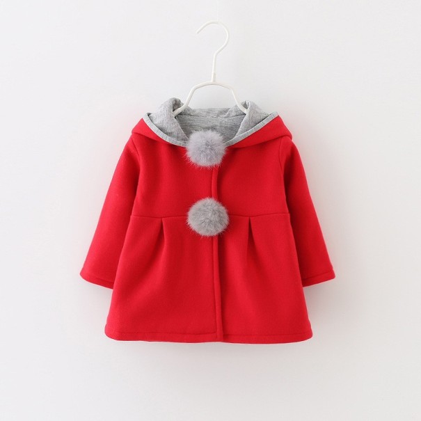 Abrigo de invierno para niñas J1906 rojo 2