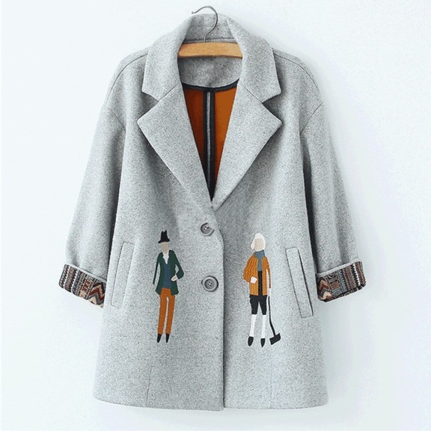 Abrigo de mujer Lucy J1209 gris XXS