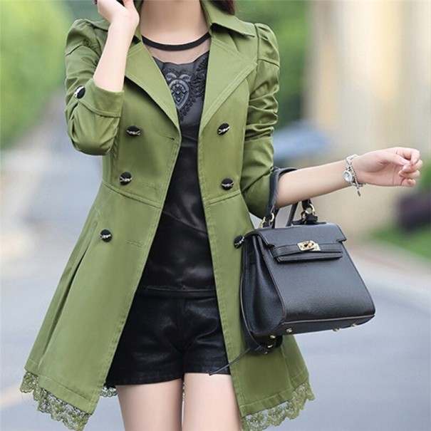Abrigo de mujer P1432 verde militar L