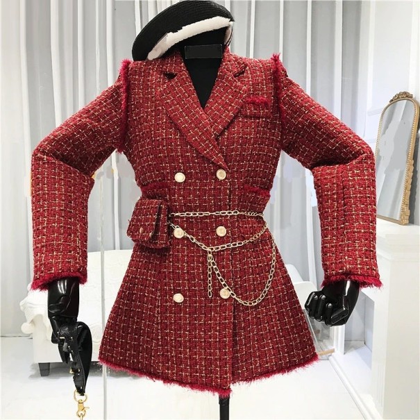 Abrigo de mujer P1437 burdeos M