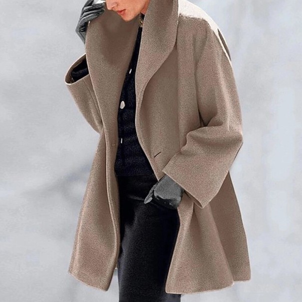 Abrigo de mujer P1786 marrón claro XXL