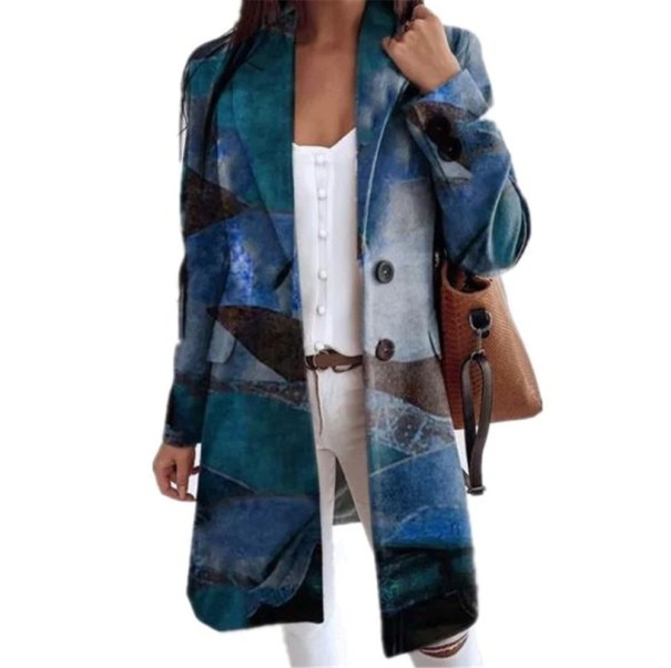 Abrigo de mujer P1983 azul XL