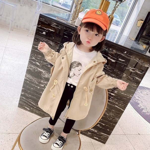 Abrigo de niña L1901 beige 3-4 años