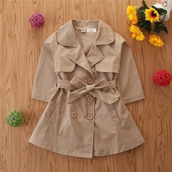 Abrigo de niña L1945 beige 4
