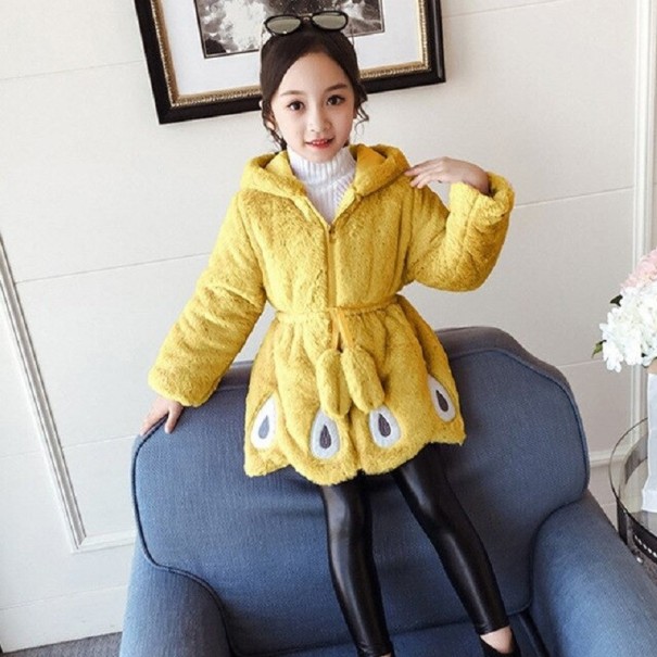Abrigo de niña L1953 amarillo 10 Abrigo de niña L1953 amarillo 10
