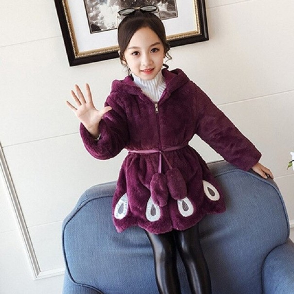 Abrigo de niña L1953 morado 4