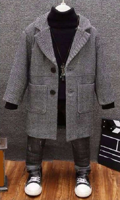 Abrigo de niño L2103 gris 14