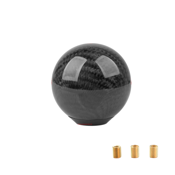 ABS váltókar fogantyú szénszálas csíkkal manuális váltóhoz, 3 adapter 1