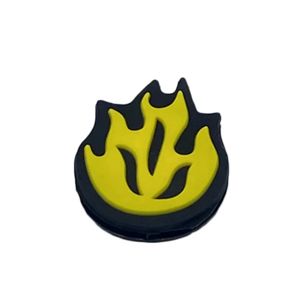 Absorbedor de vibraciones para raqueta de tenis con diseño de llama Accesorio deportivo para jugadores de tenis Amortiguación cómoda de golpes Equipamiento de tenis amarillo