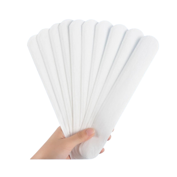 Absorberande engångsmössfodral 23,5 x 3,7 cm Svettskydd i bomull för mössa Krageskydd Justerbart vandringstillbehör vit