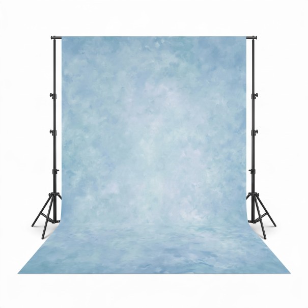 Abstract Photography Background 180 x 240 cm Cotton Painted Texture Studio Backdrop for Portraits and Animal Photography light blue